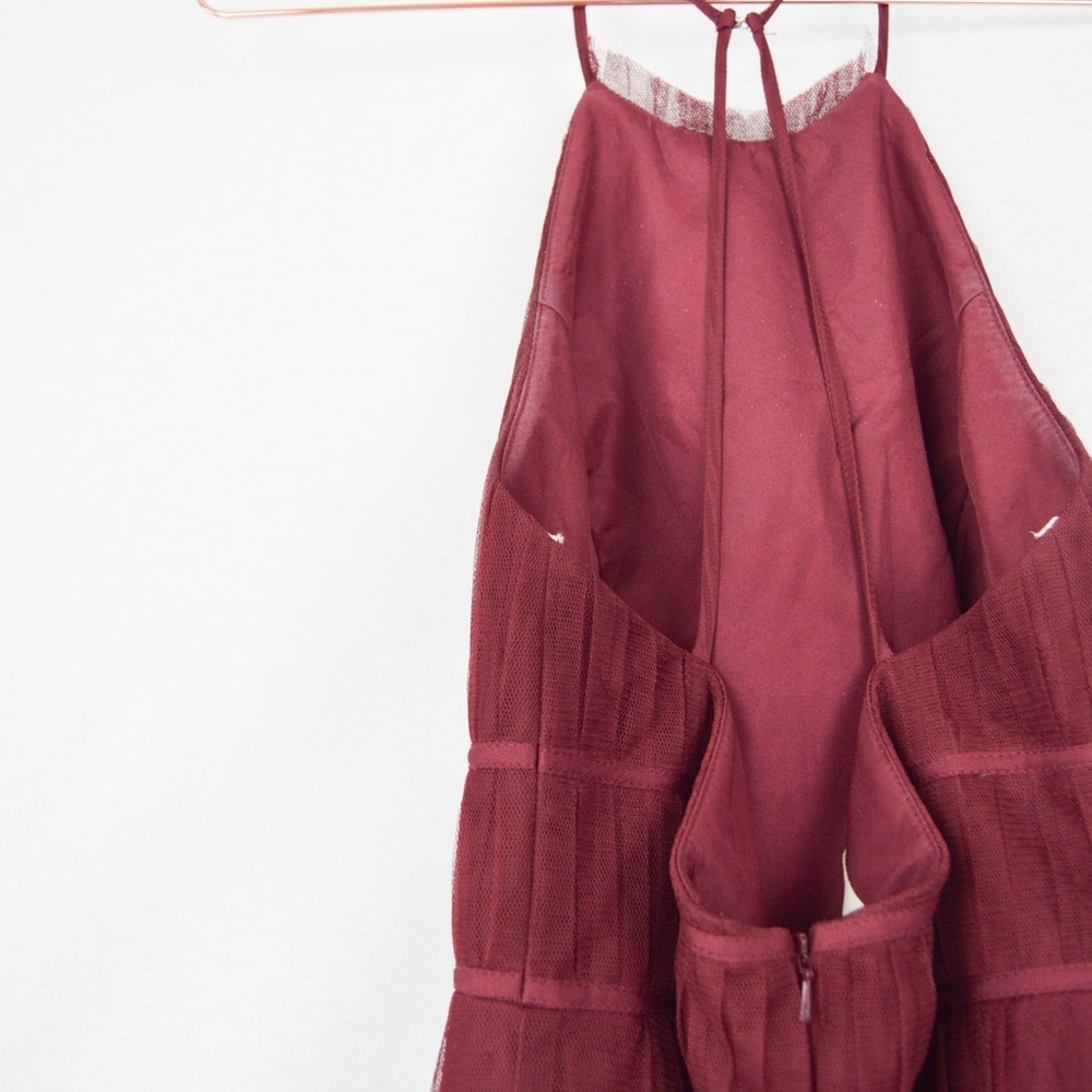 Jenny Yoo Helena Burgundy Size 6 Formal Dress - Picture 11 of 12